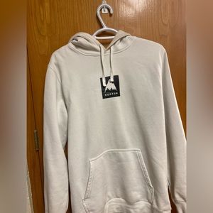 Burton mens size S white fleece hoodie